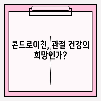 콘드로이친, 효과와 부작용| 희망과 우려를 넘어 건강 찾는 길 | 콘드로이친, 관절 건강, 부작용, 극복, 정보, 가이드