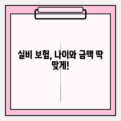 실비 보험 가입, 나이와 금액 어떻게 정해야 할까요? | 보험료 계산, 가입 조건, 추천 가이드