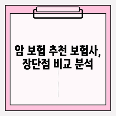 암 보험 가입 전, 똑똑하게 비교 분석하는 방법 | 핵심 체크리스트, 추천 보험사, 가입 팁