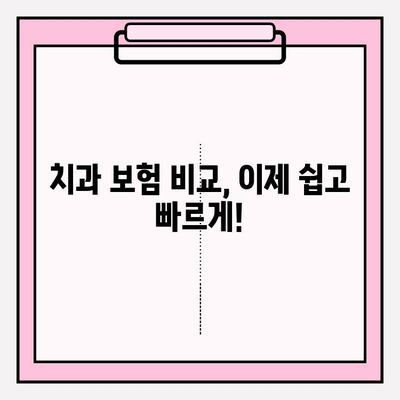 치과 보험 비교, 이제 쉽게! | 치과 보험 비교 사이트 활용 가이드