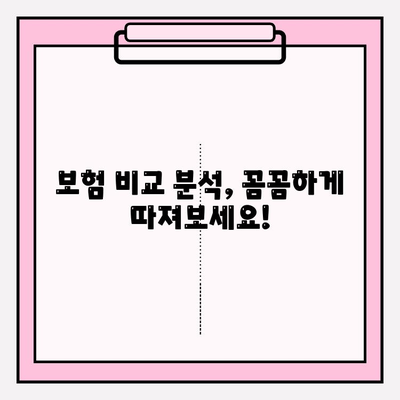 3대 질병보험 완벽 분석| 나에게 꼭 맞는 최고의 보장 찾기 | 보험 비교, 보장 분석, 가입 가이드