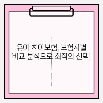 유아 치아보험, 보장 핵심 파악하고 현명하게 가입하기 | 가이드, 비교, 추천, 보험료