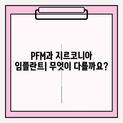 PFM vs 지르코니아 임플란트| 재료 비교 가이드 | 임플란트 종류, 장단점, 선택 가이드