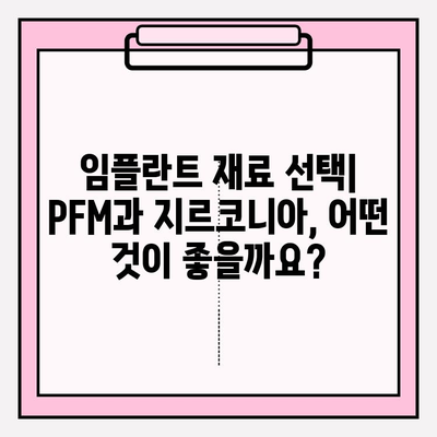 PFM vs 지르코니아 임플란트| 재료 비교 가이드 | 임플란트 종류, 장단점, 선택 가이드