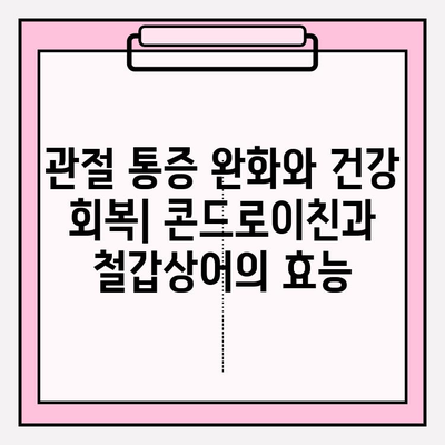 콘드로이친과 철갑상어| 관절 건강을 위한 최고의 조합 | 건강, 관절, 연골, 영양, 보충제