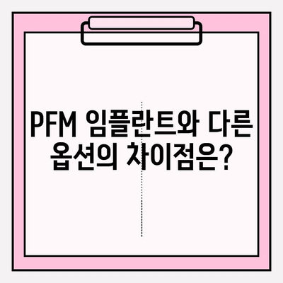 PFM 임플란트 비교| 수명, 장단점, 그리고 다른 옵션 | 치과 임플란트, PFM, 비교 가이드