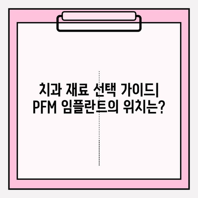 PFM 임플란트 치과 과학적 근거 제한| 심층 분석 및 대안 | 임플란트, 치과 재료, 치과학, 연구