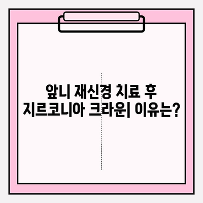 앞니 재신경 치료 후 PFM에서 지르코니아 크라운으로 교체| 장점과 주의사항 | 치과, 앞니, 크라운, 재신경 치료