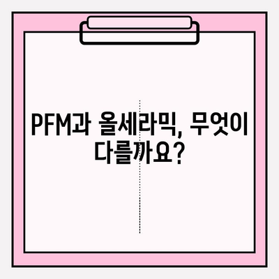 PFM vs 올세라믹 임플란트| 나에게 맞는 선택은? | 장단점 비교 분석, 임플란트 종류, 가격, 후기