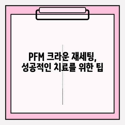 PFM 크라운 파손 후 재세팅 성공| 꼼꼼한 과정과 주의 사항 | 치과, 크라운, 재세팅, 파손, 치료