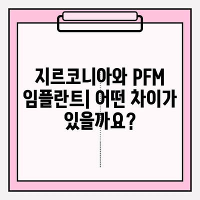 지르코니아 vs PFM 임플란트| 어떤 종류가 나에게 맞을까요? | 임플란트 종류 비교, 장단점 분석, 가격 비교