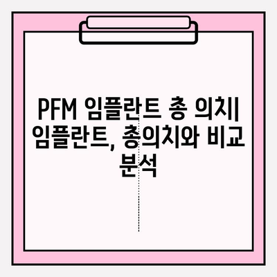 PFM 임플란트 총 의치| 종류별 특징 비교 분석 | 임플란트, 총의치, PFM, 장단점, 비용