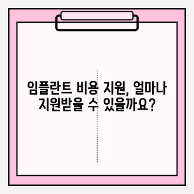 임플란트 비용 지원, 궁금한 점 해결하세요! | 지원 대상, 절차, 금액, 성공 사례