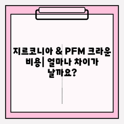 어금니 임플란트 크라운 비용 비교| 지르코니아 vs PFM | 가격, 장단점, 선택 가이드