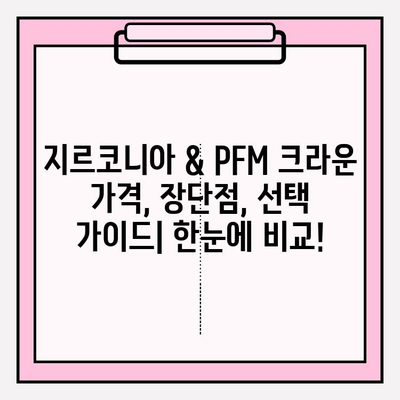 어금니 임플란트 크라운 비용 비교| 지르코니아 vs PFM | 가격, 장단점, 선택 가이드