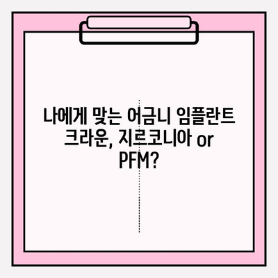 어금니 임플란트 크라운, 지르코니아 vs PFM| 가격 비교 & 장단점 분석 | 임플란트, 크라운, 가격, 지르코니아, PFM, 비교