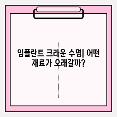 임플란트 크라운 종류 비교| 골드, 지르코니아, PFM | 장단점, 가격, 수명 비교 분석