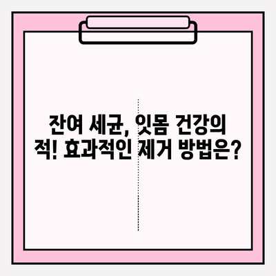 PFM 임플란트 후속 관리| 잇몸 건강을 위한 잔여 세균 제거 가이드 | 임플란트, 잇몸 관리, 구강 위생