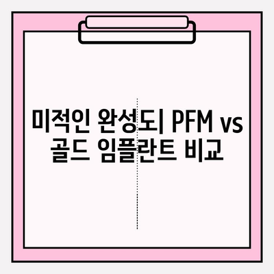 PFM vs 골드 임플란트| 내구성과 미적 비교 | 임플란트 종류, 장단점, 선택 가이드