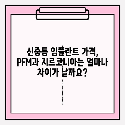 신중동 치과 임플란트 재료 비교| PFM vs 지르코니아 | 장점, 단점, 가격, 수명 비교 분석