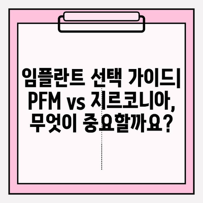 PFM vs 지르코니아 임플란트| 장기 임상 결과 비교 분석 | 임플란트 종류, 장단점, 선택 가이드