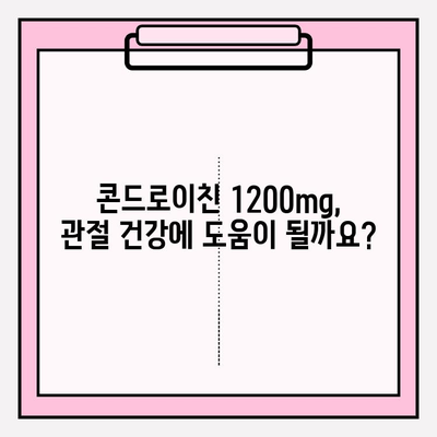 콘드로이친 1200mg 섭취 가이드| 주의사항 및 효과 | 건강, 관절 건강, 영양제