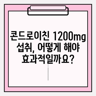 콘드로이친 1200mg 섭취 가이드| 주의사항 및 효과 | 건강, 관절 건강, 영양제