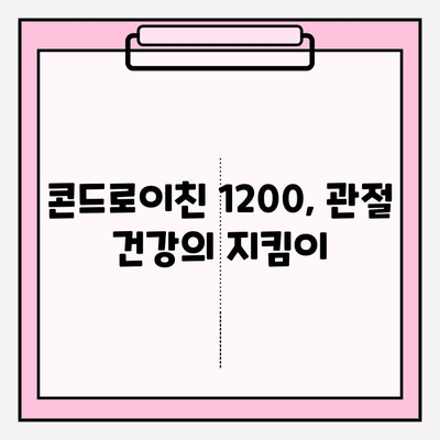 콘드로이친 1200의 힘| 관절 통증과 염증 완화를 위한 선택 가이드 | 건강, 관절 건강, 통증 완화, 염증 완화