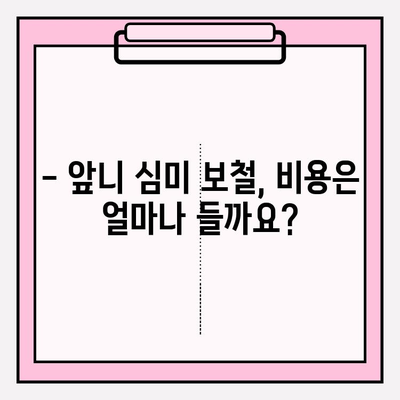 보험 임플란트 하나로 앞니 두 개 심미 보철 제작 가능할까요? | PFM, 임플란트, 치과, 비용