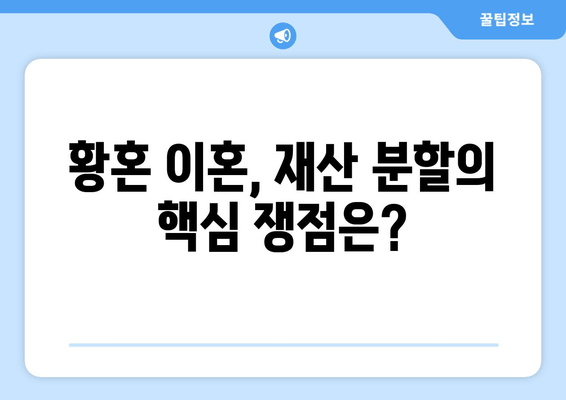 황혼 이혼, 재산 분할 소송의 쟁점과 전략 | 재산분할, 위자료, 이혼소송