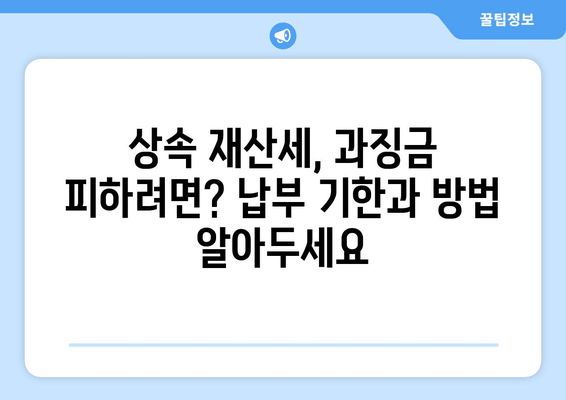 상속 포기 기간 & 재산세 과징| 놓치기 쉬운 중요 정보 | 상속, 재산세, 유의사항, 법률