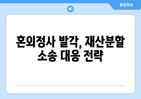혼외정사 발각, 재산분할 소송 어떻게 대응해야 할까요? | 혼인 무효, 재산분할, 위자료, 소송 전략