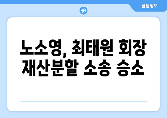 최태원 회장, 재산분할 판결 오류 상고 예정 | SK, 노소영, 이혼 소송, 재산 분할