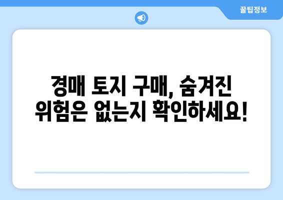 재산 경매 토지 구매 완벽 가이드| 성공적인 투자 전략 | 경매, 토지 투자, 부동산