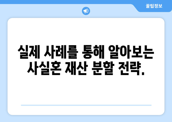 사실혼 재산 분할 갈등, 효과적인 대변 서비스로 해결하세요 | 법률 전문가, 사례 분석, 성공 전략