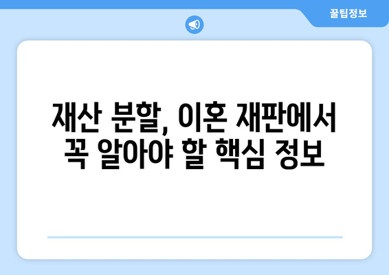 황혼 이혼, 재산 분할 소송은 필수? | 재산 분할, 이혼 재판, 법률 조언, 재산 분할 소송 팁