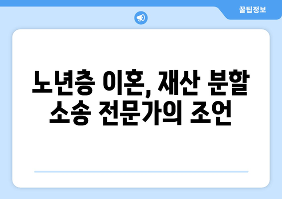 황혼 이혼, 재산 분할 소송의 쟁점과 해결 방안 | 노년층 이혼, 재산분할, 소송 전략