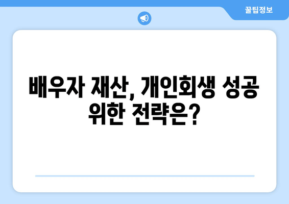 개인 회생 배우자 재산 소득 반영 시 재산 분할 어떻게? | 배우자 재산, 소득, 재산 분할, 개인 회생