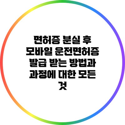 면허증 분실 후 모바일 운전면허증 발급 받는 방법과 과정에 대한 모든 것