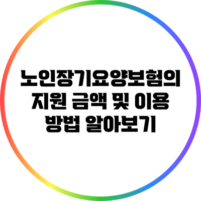 노인장기요양보험의 지원 금액 및 이용 방법 알아보기